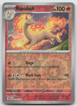 Rapidash 078/165 Uncommon 151 Pokemon Reverse Holo NM - Image 1