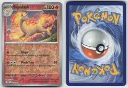 Rapidash 078/165 Uncommon 151 Pokemon Reverse Holo NM - Image 3
