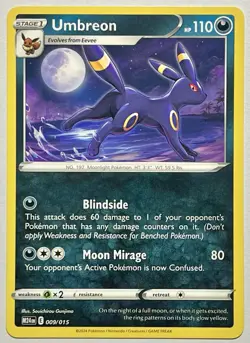 Umbreon 009/015 (NM) Common Scarlet & Violet: McDonald’s Promo 2024 Pokemon - Image 1