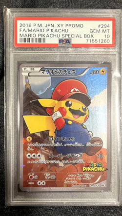 2016 Pokemon Japanese XY Promo Special Box #294 FA Mario Pikachu PSA 10 GEM MINT - Image 1