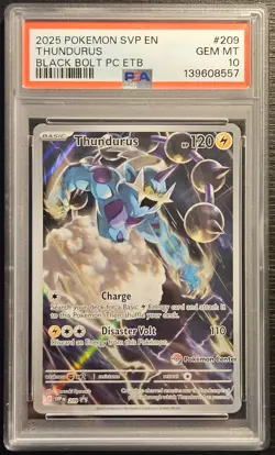 ⭐PSA 10 Thundurus SVP209 WITH GUARD⭐Pokemon Center Stamped Promo Black Bolt 2025 - Image 3