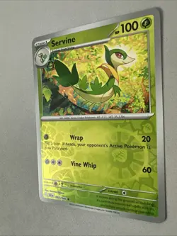 Pokemon TCG * SV Black Bolt 002/086 Servine Common * REVERSE HOLO* FRESH PK - Image 2