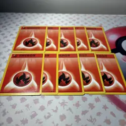 Pokemon TCG Fire Energy Base Set #98 - SHADOWLESS - 10 Card Lot - Image 1