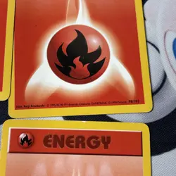Pokemon TCG Fire Energy Base Set #98 - SHADOWLESS - 10 Card Lot - Image 3