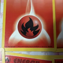 Pokemon TCG Fire Energy Base Set #98 - SHADOWLESS - 10 Card Lot - Image 5