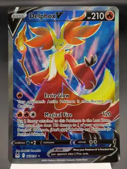 Delphox V 173/196 - Full Art Ultra Rare - Lost Origin Pokemon Card MINT - Image 1