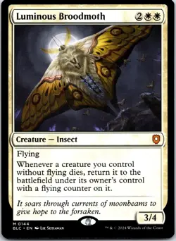 Luminous Broodmoth 144 Mythic Commander: Bloomburrow Magic: The Gathering NM - Image 1