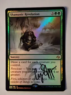 Magic The Gathering - 1x Signed Foil Shamanic Revelation (mtg) Fate Reforged - Image 1