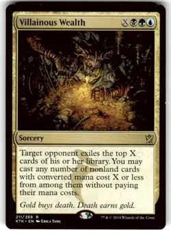 MTG Magic the Gathering Villainous Wealth (211/282) Khans of Tarkir LP - Image 1