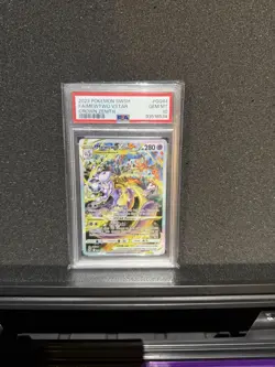Pokemon Crown Zenith Galarian Gallery Mewtwo VSTAR Holo Card GG44/GG70 PSA 10 - Image 1