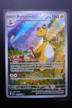 Pokemon TCG Mega Evolution Chaos Rising Ampharos 090/086 - Illustration Rare - Image 1