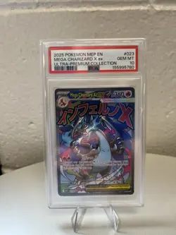 PSA 10 2025 POKEMON MEP EN PROMO 023 MEGA CHARIZARD X EX UPC - Image 1