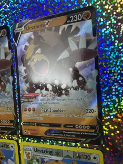 Pokemon TCG: Ultra Rare 102/195 Ursaluna V x2; Reverse Holo 123/189 Ursaring x2 - Image 3