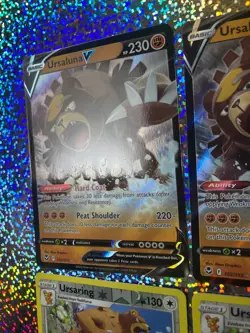 Pokemon TCG: Ultra Rare 102/195 Ursaluna V x2; Reverse Holo 123/189 Ursaring x2 - Image 4