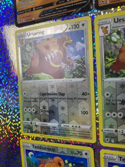 Pokemon TCG: Ultra Rare 102/195 Ursaluna V x2; Reverse Holo 123/189 Ursaring x2 - Image 5