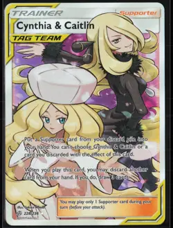 Cynthia & Caitlin 228/236 Ultra Rare Cosmic Eclipse Pokemon Near Mint - Image 1