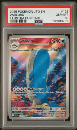 Pokemon TCG Wailord 162/159 Journey Together Illustration PSA 10 GEM MINT #762 - Image 1