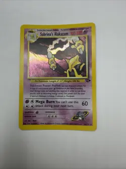 LP+ Sabrina's Alakazam 16/132 Gym Challenge Holo Original WotC Pokemon 2000 - Image 1