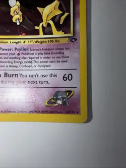 LP+ Sabrina's Alakazam 16/132 Gym Challenge Holo Original WotC Pokemon 2000 - Image 5