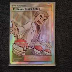 Pokemon Professor Oak's Setup Full Art Ultra Rare Holo Sm-Cosmic Eclipse 233/236 - Image 1