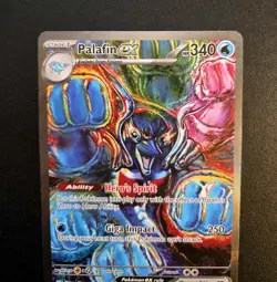 Palafin ex - 151/131 - Pokemon Prismatic Evolutions Special Illustration Rare NM - Image 2