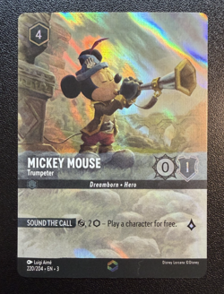 Disney Lorcana Mickey Mouse Trumpeter 220/204 | ENCHANTED | Into the Inklands - Image 1