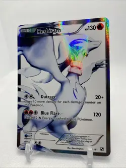 Reshiram (Full Art) 113/114 Ultra Rare Black and White Pokemon Card - Image 3