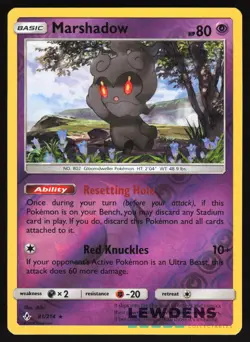 Marshadow - 81/214 - Reverse Holo Holo Rare - Unbroken Bonds - Pokemon Card - Image 1