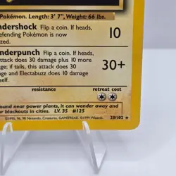 Electabuzz 20/102 Base Set Unlimited Pokemon Card LP WOTC VGC - Image 4