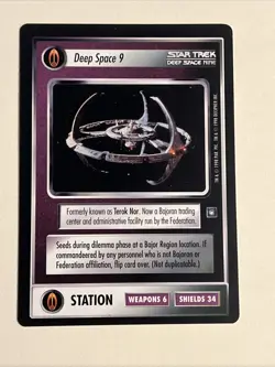 Star Trek CCG DS9 Deep Space Nine / Terok Nor M/NM Rare HTF 2 sided card - Image 2
