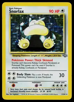 Pokemon Card - Snorlax Jungle 11/64 Holo Rare - Image 1