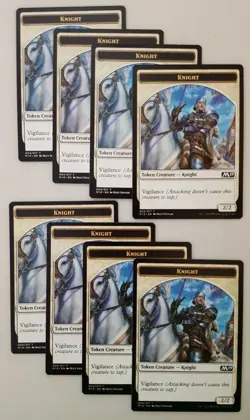 [8x] Knight Token (004/017) M19 MTG Magic The Gathering NM - Image 1