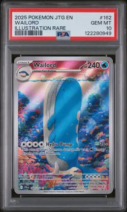 Pokemon TCG Wailord 162/159 Journey Together Illustration PSA 10 GEM MINT #949 - Image 1