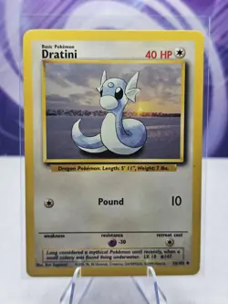Pokemon TCG Dratini Base Set 26/102 Regular Unlimited Uncommon LP - Image 1