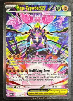 Pokemon Mega Zygarde EX 120/088 Me03 Full Art Holo -Perfect Order-Near Mint - Image 1