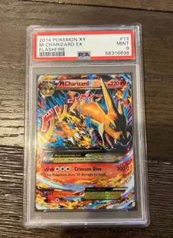 2014 pokemon xy m charizard ex Flashfire PSA 9 - Image 1