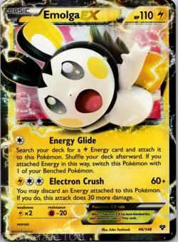 Emolga EX 46/146 Holo EX Rare XY Pokemon NM - Image 1