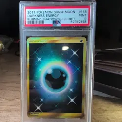 PSA 9 Darkness Energy 168/147 Burning Shadows Gold Secret Rare 2017 Pokemon TCG - Image 1