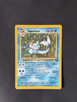 Pokemon TCG Vaporeon Holo Card Jungle Unlimited Edition 12/64 LP - Image 1