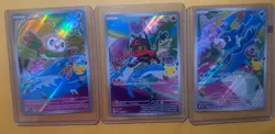 Pokemon TCG First Partner Illustration Collection Gen 7 Starters Cards - Image 1
