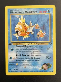 Giovanni’s Magikarp | 73/132 | 1st Edition | Gym Challenge | Pokemon Card | NM - Image 1