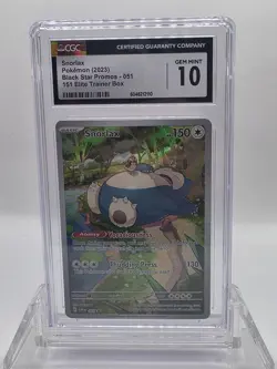 Snorlax SVP 051 Scarlet & Violet 151 Black Star Promo Card CGC 10 - Image 1