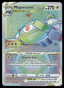 Pokemon Cards Magnezone VSTAR 198/196 Lost Origin Rainbow Rare LP - Image 1