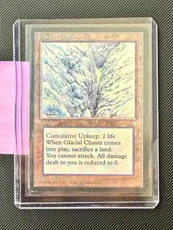Glacial Chasm – Ice Age (1995) MTG Land 🌨 | Vintage Reserved List Card | LP/MP - Image 1