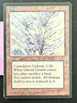 Glacial Chasm – Ice Age (1995) MTG Land 🌨 | Vintage Reserved List Card | LP/MP - Image 3