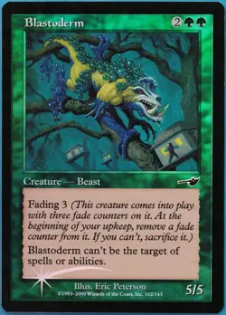 Blastoderm FOIL Nemesis PLD Green Common MAGIC MTG CARD (ID# 516360) ABUGames - Image 1
