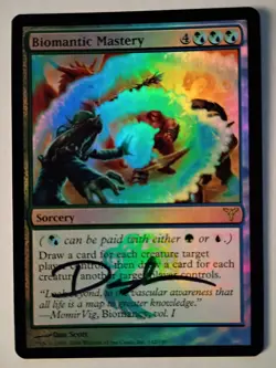 Magic The Gathering - 1x Signed Foil Biomantic Mastery (mtg) Dissension - Image 1