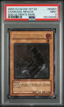 2004 YU-GI-OH! SOD-SOUL OF THE DUELIST #EN001 CHARCOAL INPACHI PSA 9 - Image 1