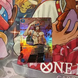 One Piece CCG Portage D Ace Red Manga 3rd Anniversary Alt Art Op13-119 Sec - Image 1