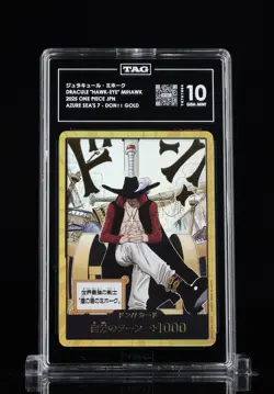 TAG 10 ONE PIECE Japanese Card Game DON !! Card Gold Frame (Hawk-Eyes Mihawk) - Image 1